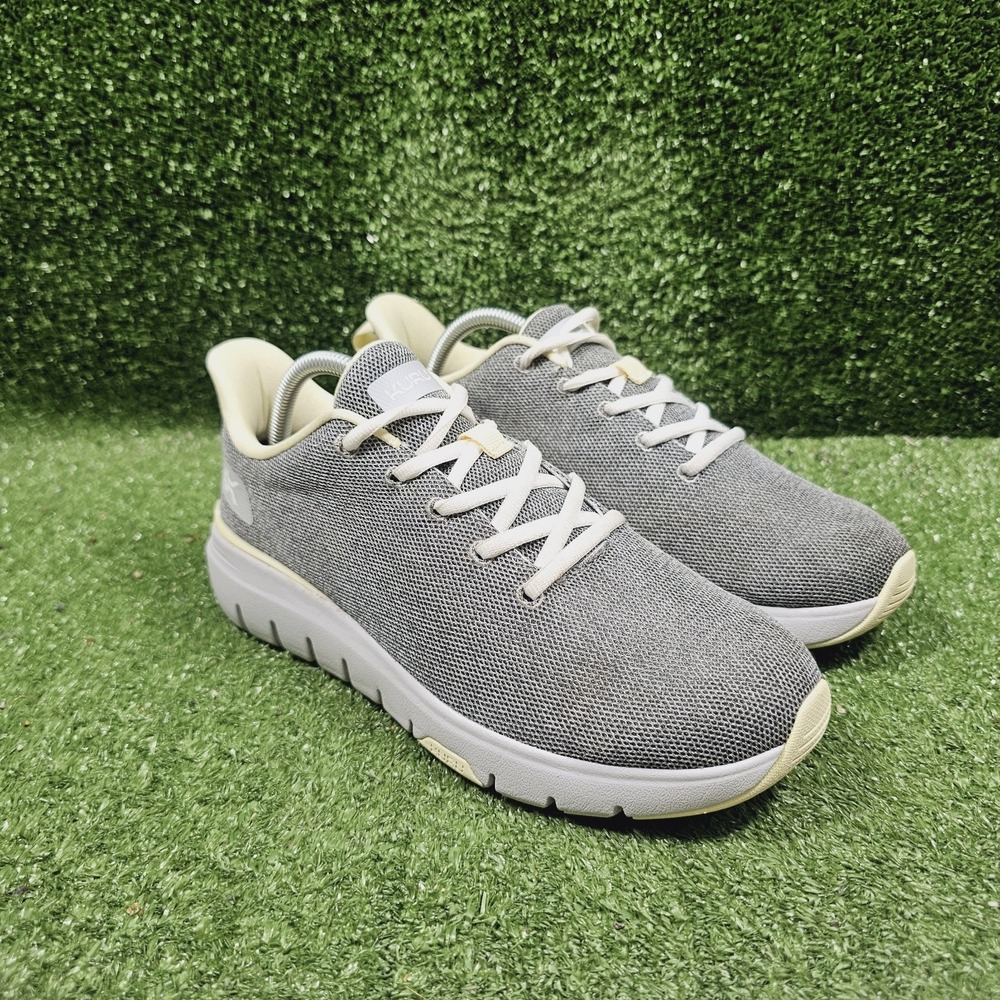 Kuru Flex Via Gray White Athletic Walking Comfort Sneakers Womens Size 9.5